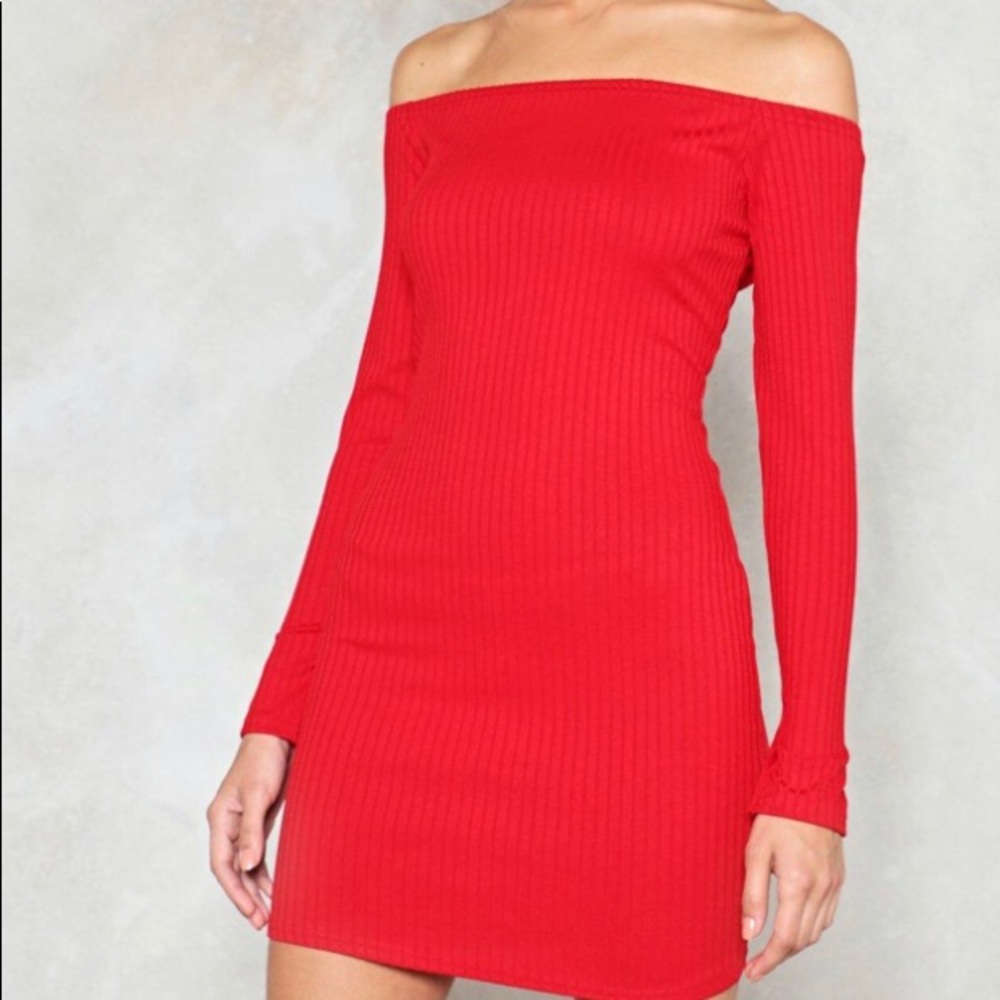 Nastygal off shoulder dress NWT size 4